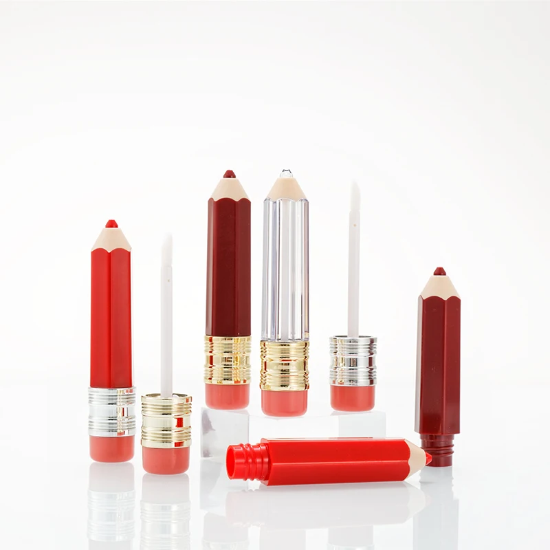 Lip Gloss Tube Pencil Lip Gloss Tubes With Wands Packing Plastic Bottles