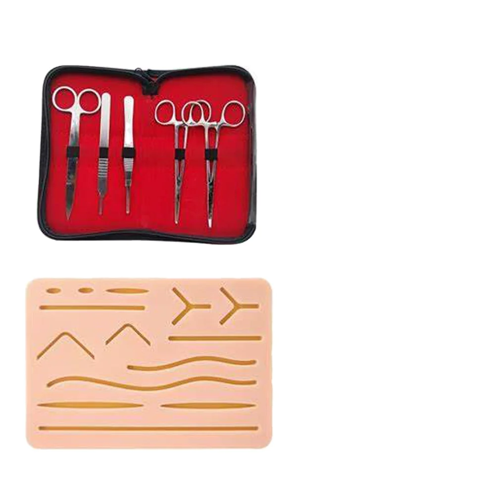 19 Pieces Suture Practice Kits (Kit De Sutura Para Practicar) For Cutting And Stitching Skin Pad/Surgical Blades/Silk Braideds