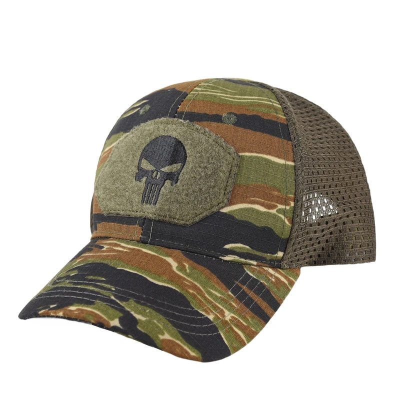 Customized Summer skull personality street tie-dye trend baseball cap velcro patch trucker caps hat
