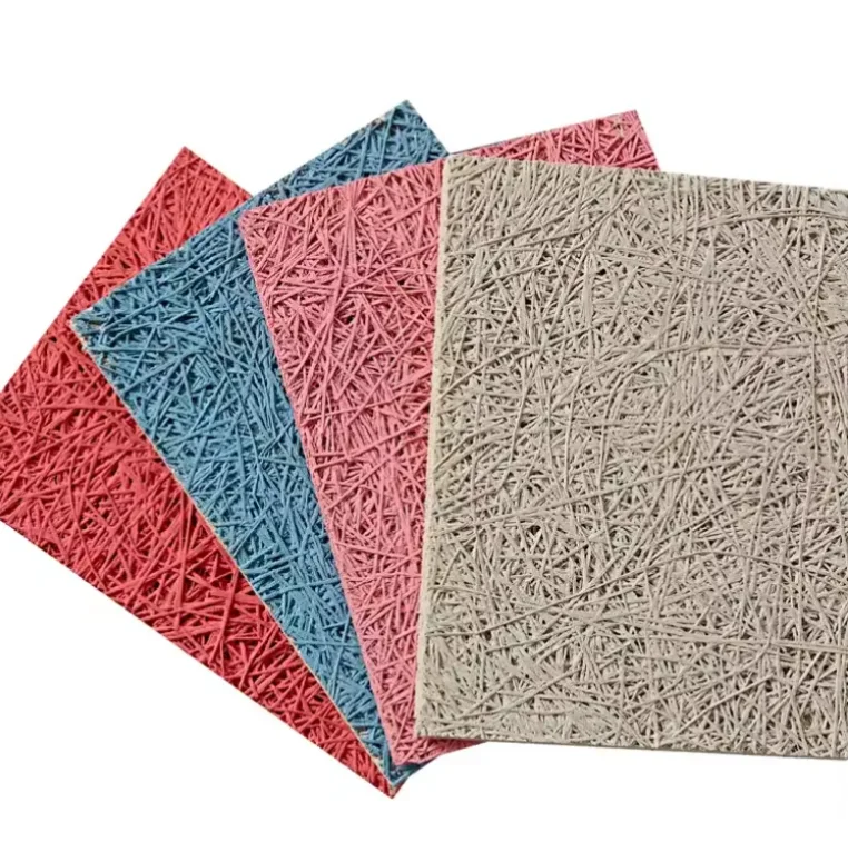 Hot Selling Modern Design Wood Wool Acoustic Cement Fiber Wall Insulation Board Veneer Finish for Gym Studios Application