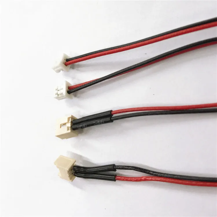 wire harness JST 1.25mm 2 pin female receptacle housing to male 1.25mm wafer plug  28AWG