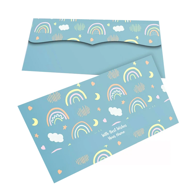 Full Color Design Printed Custom Coated Paper Lucky Money Envelopes Children Gift Envelopes for Thank You Card