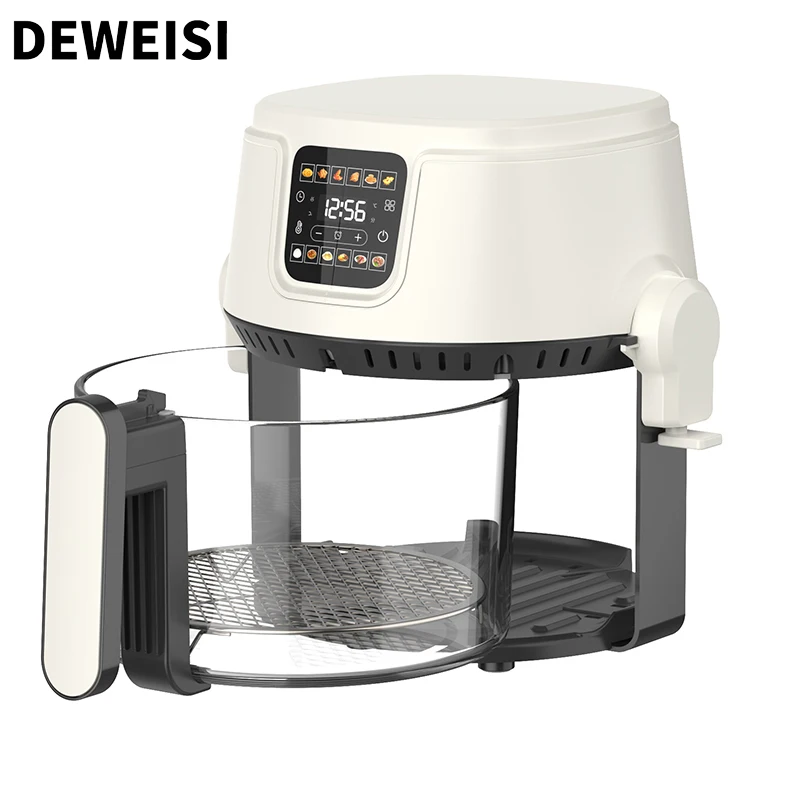 3L Air fryer with glass food container 2 in 1 multi function electric grill 1200 Watt kitchen electronic appliance