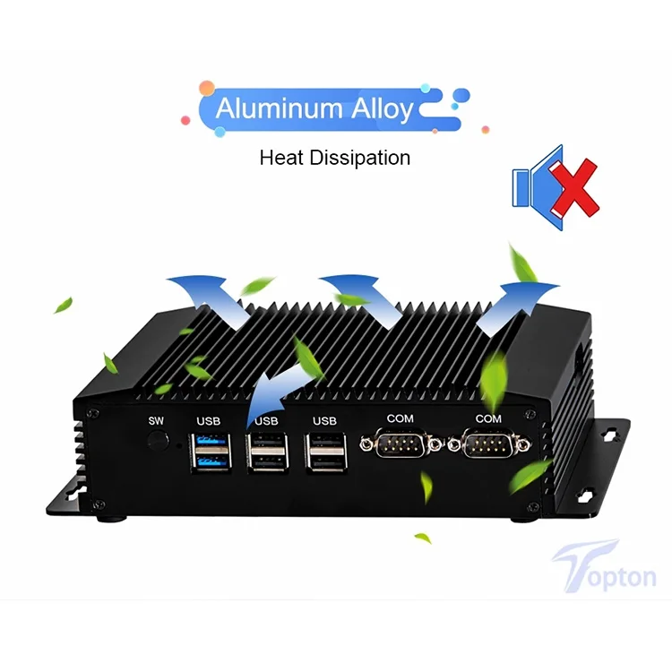 TOPTON безвентиляторный промышленный Pfsense мини-ПК Core-i5-1035G1 2 * RJ45 Lan COM маршрутизатор брандмауэра DHCP сервера VPN мини настольный