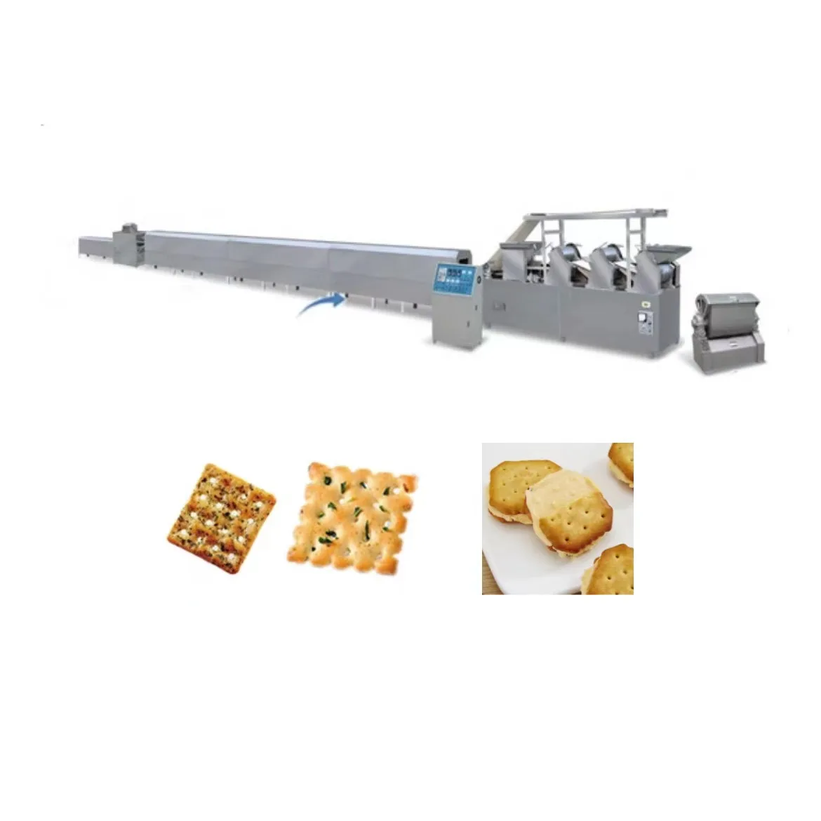 Automatic hard biscuit making machine for bakery equipment biscuit production line