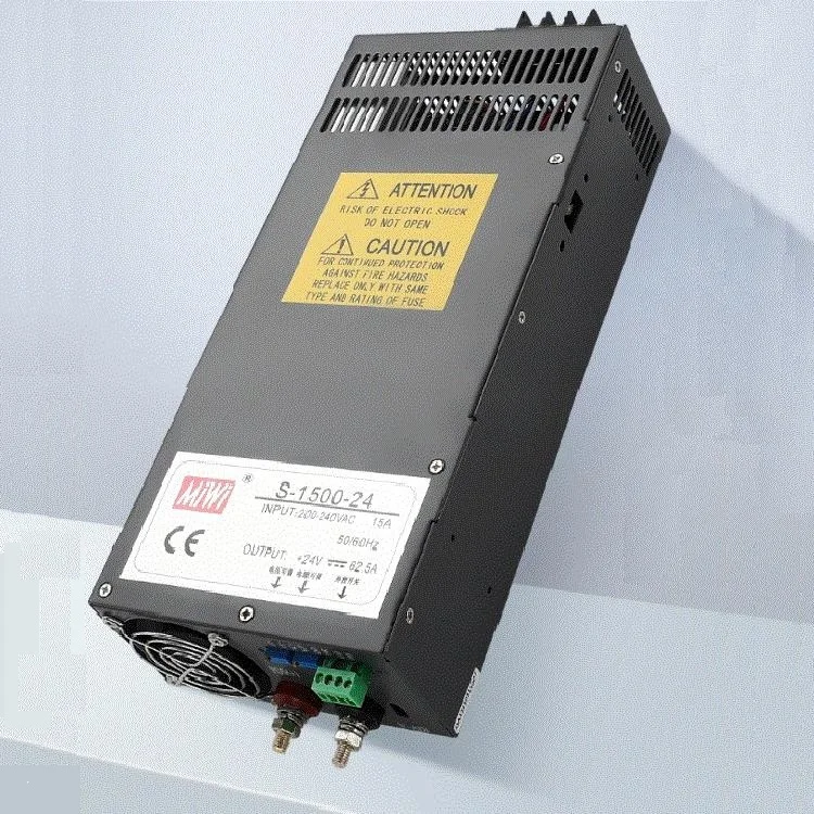 MIWI S-1500-24 High quality low price 200VAC-240VAC input 24vdc 62.5a  power supply 1500W LED switching Power Supply 24v