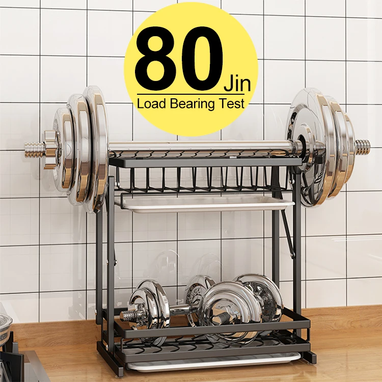Stainless Steel Over the Sink Dish Drainer Rack  Dish Rack Wall Mounted Kitchen