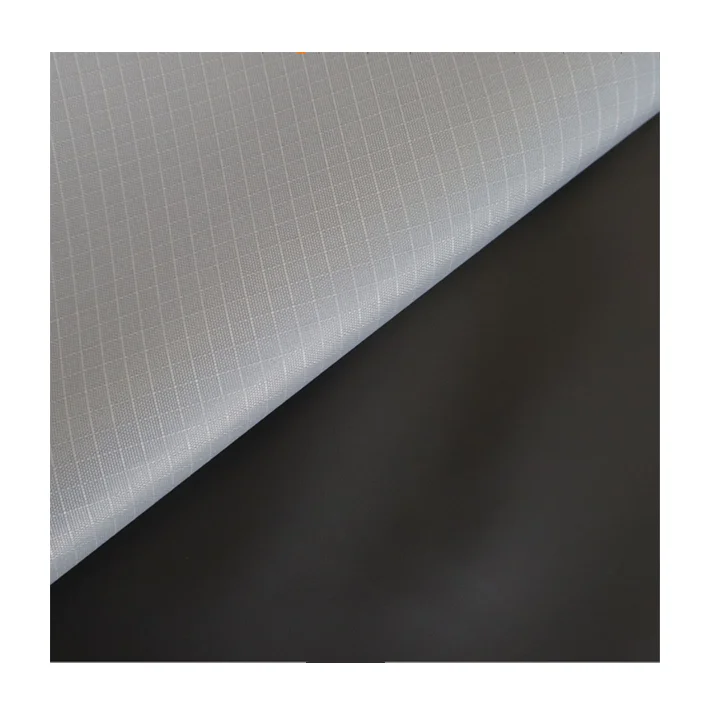 200D 0.4cm ripstop Waterproof FDY ripstop PVC PU black coated 100% polyester oxford blackout fabric for tents awning rain coat