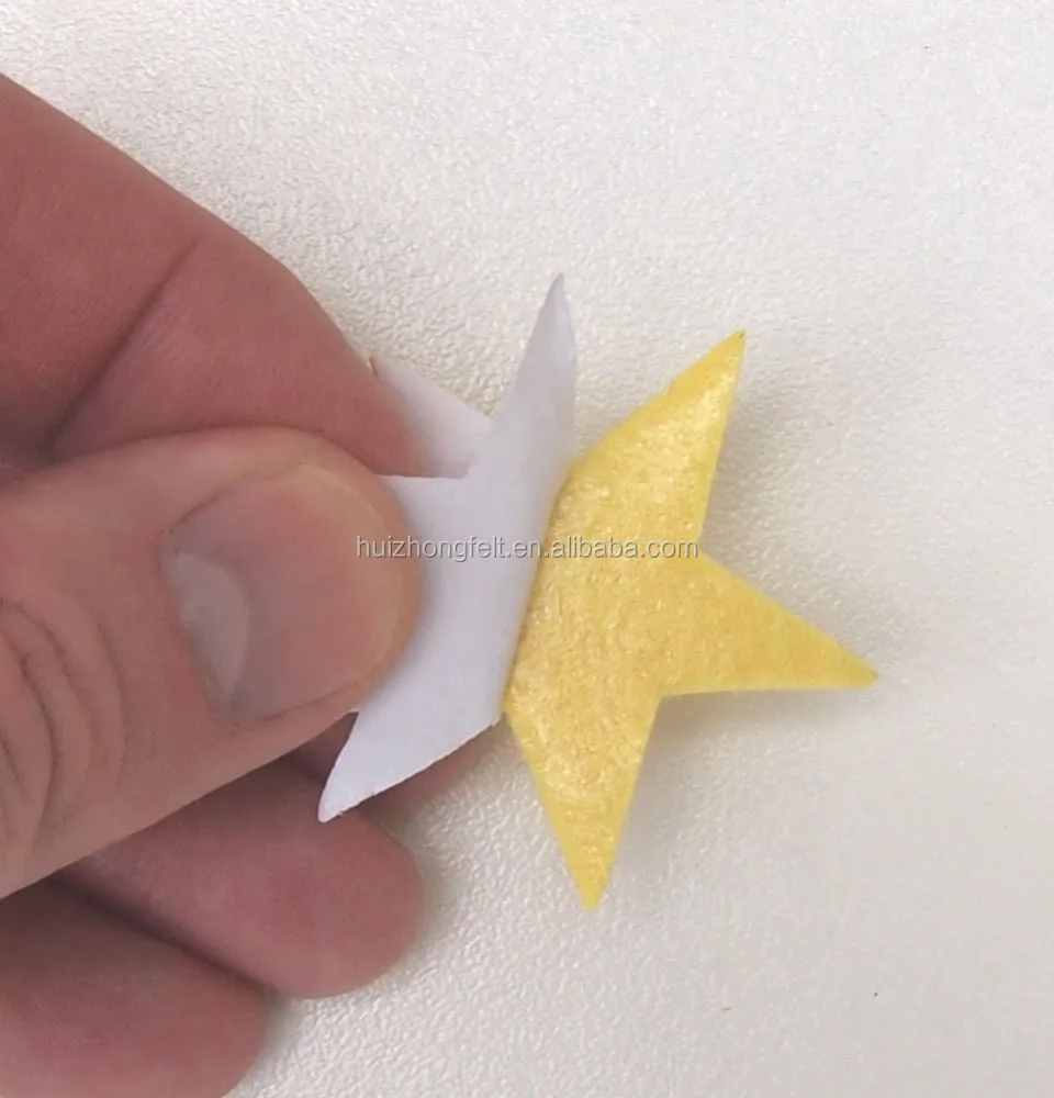 Customized various shape adhesive felt cutouts