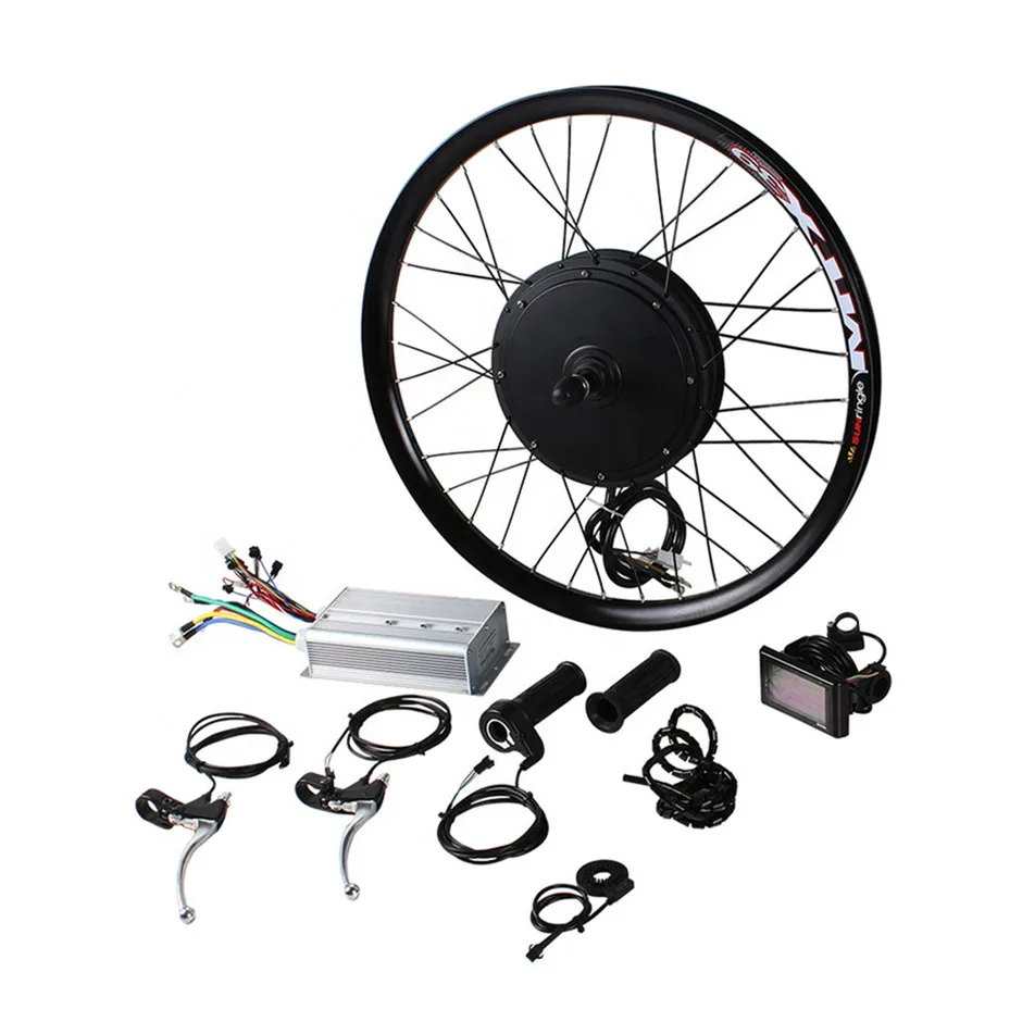 20 26 28 inch front wheel hub motor 1000w 1500w 2000w electric bike conversion kit with battery optional