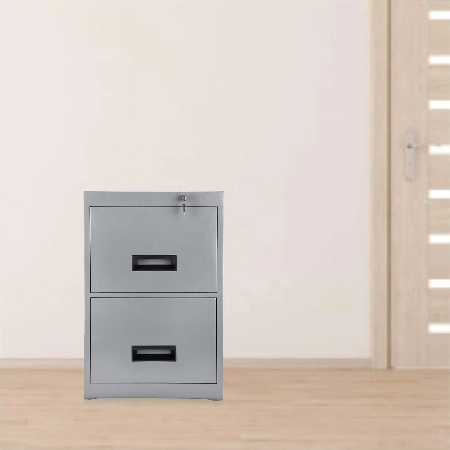 manufacturer Armario De Acero 2 Lockable home storage office metal furniture drawers Cupboard cabinet for file folder in gray
