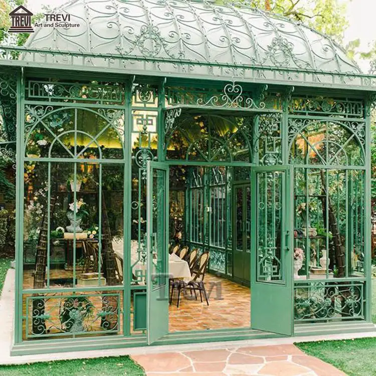 Customized Design Luxury Outdoor High Quality  Wrought Iron Gazebos For Garden