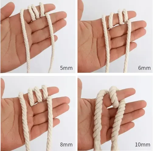 Bioserica Era High quality Macrame Cord 3mm 100% Natural Cotton Rope Twine String for DIY Craft Knitting