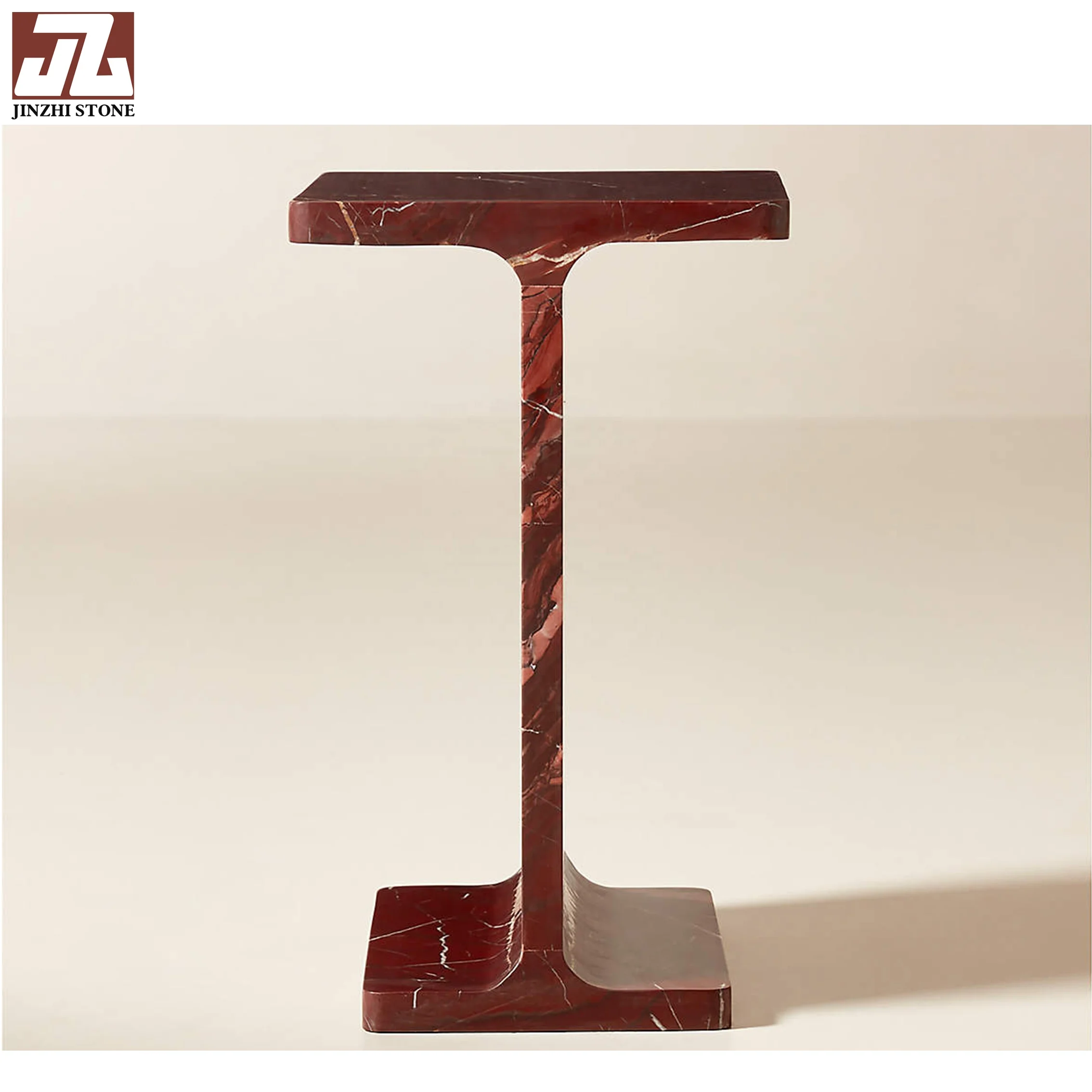 Furniture series red marble coffee table side table for inside room home