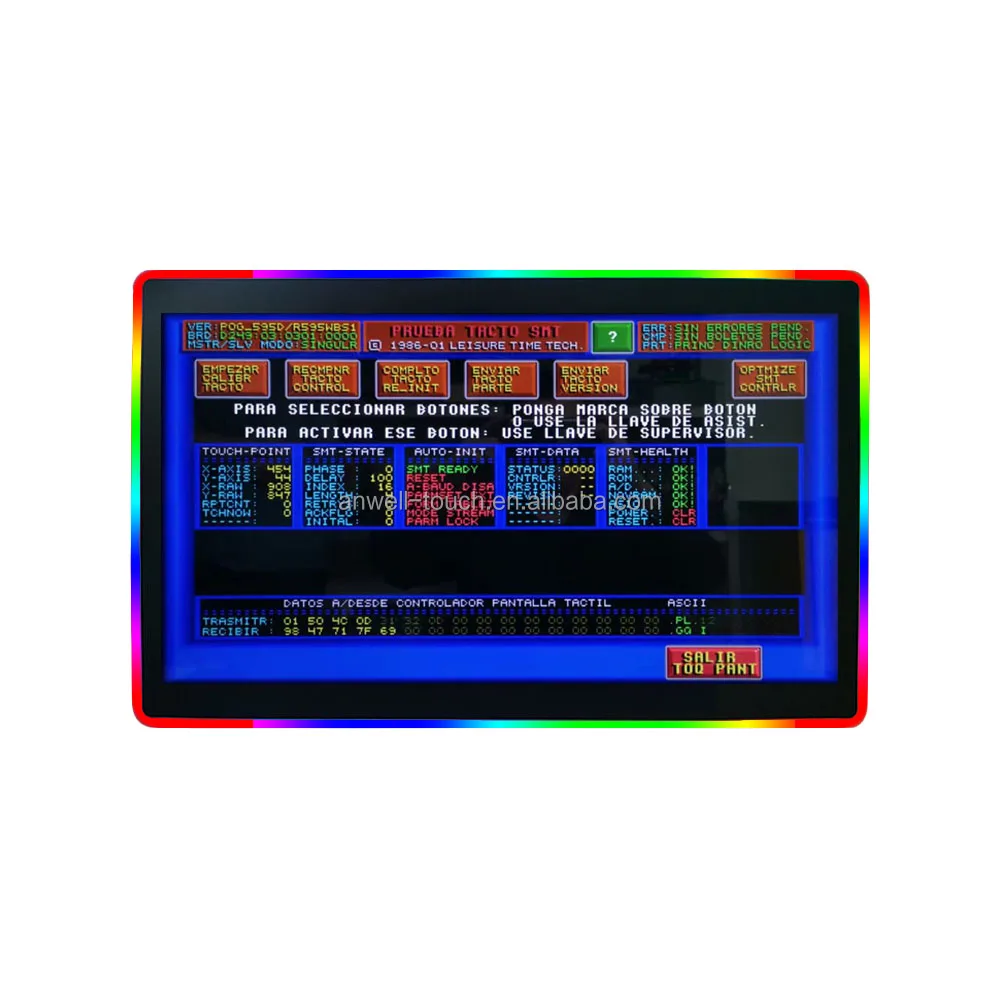 Cheap 3m/elo Pog Wms FireLink Display 32 43inch Infrared Touch Screen Monitor with led light bar