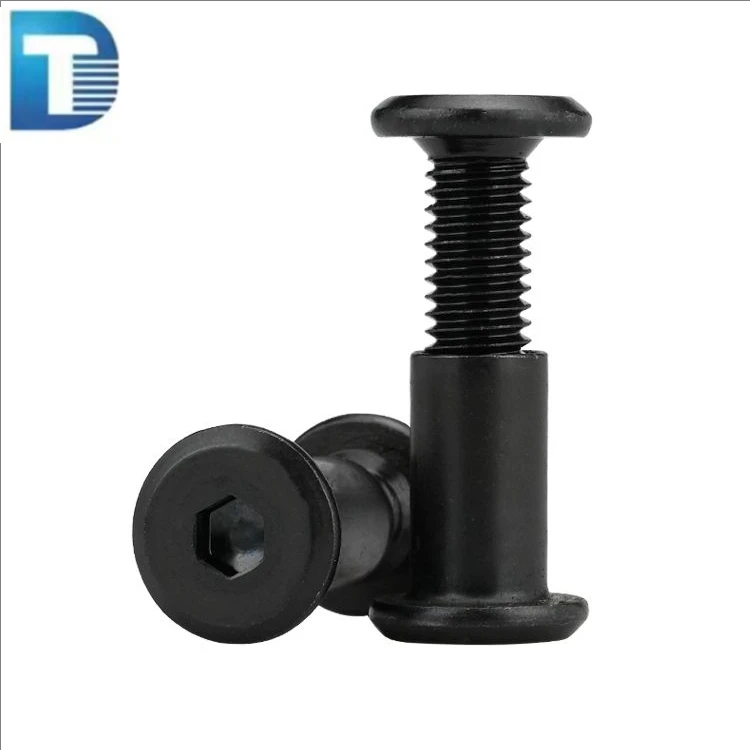 M4 M10 Grade 4.8 8.8 10.9 12.9 Gal Carbon Steel Black Oxide Hex Socket PZ Drive Male And Female Chicago Binding Post Screw
