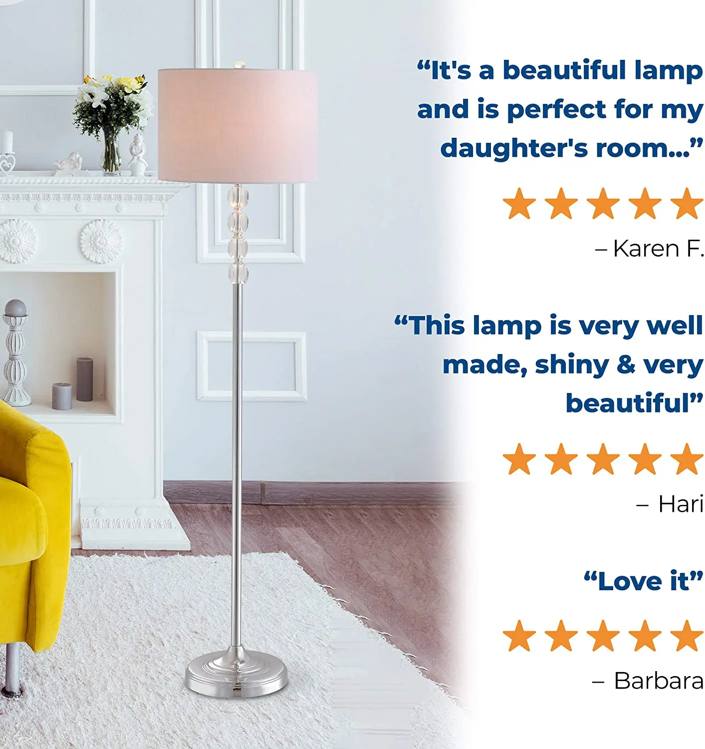 Современная напольная Светодиодная лампа с регулируемой яркостью серебристый кристалл высокий полюсный светильник для гостиной спальни офиса