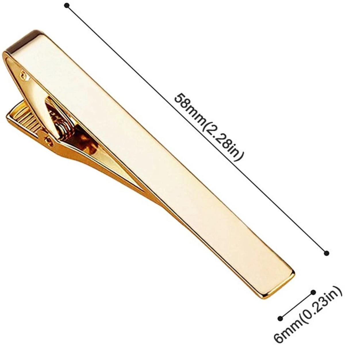 Hot selling mirror stainless steel European and American style suit tie clip jewelry with smooth laser logo wallet clip