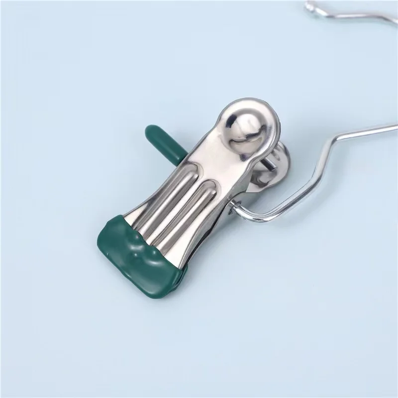 Wholesale Multifunctional  Metal Non-slip Hanger  Practical three-letter clip universal clothespin home sock hooks