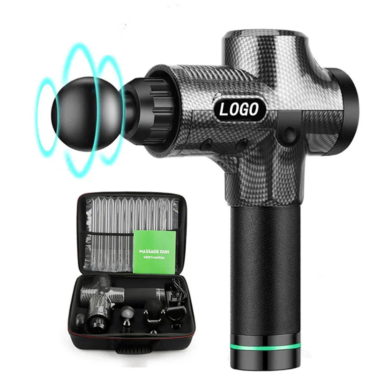 Мощный пистолет Fascia с логотипом на заказ, 30 скоростей, перкуссионный массажный пистолет для мышц с сумкой для переноски