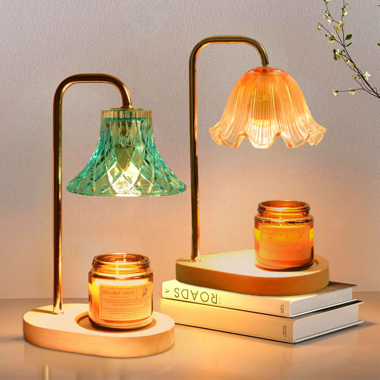 Electric Fragrance Candle Warmer lamp Metal Oil Burner Aromatherapy Lamps Christmas gift Table Lamp For Home Office