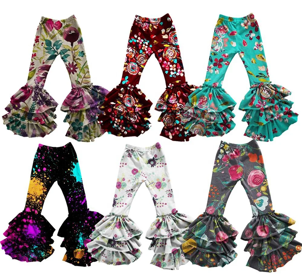 Newest Children Leggings Pants For Girls Comfortable Toddler Girl Bell Bottoms Pants Baby Girl Fashion Pants Print Trousers