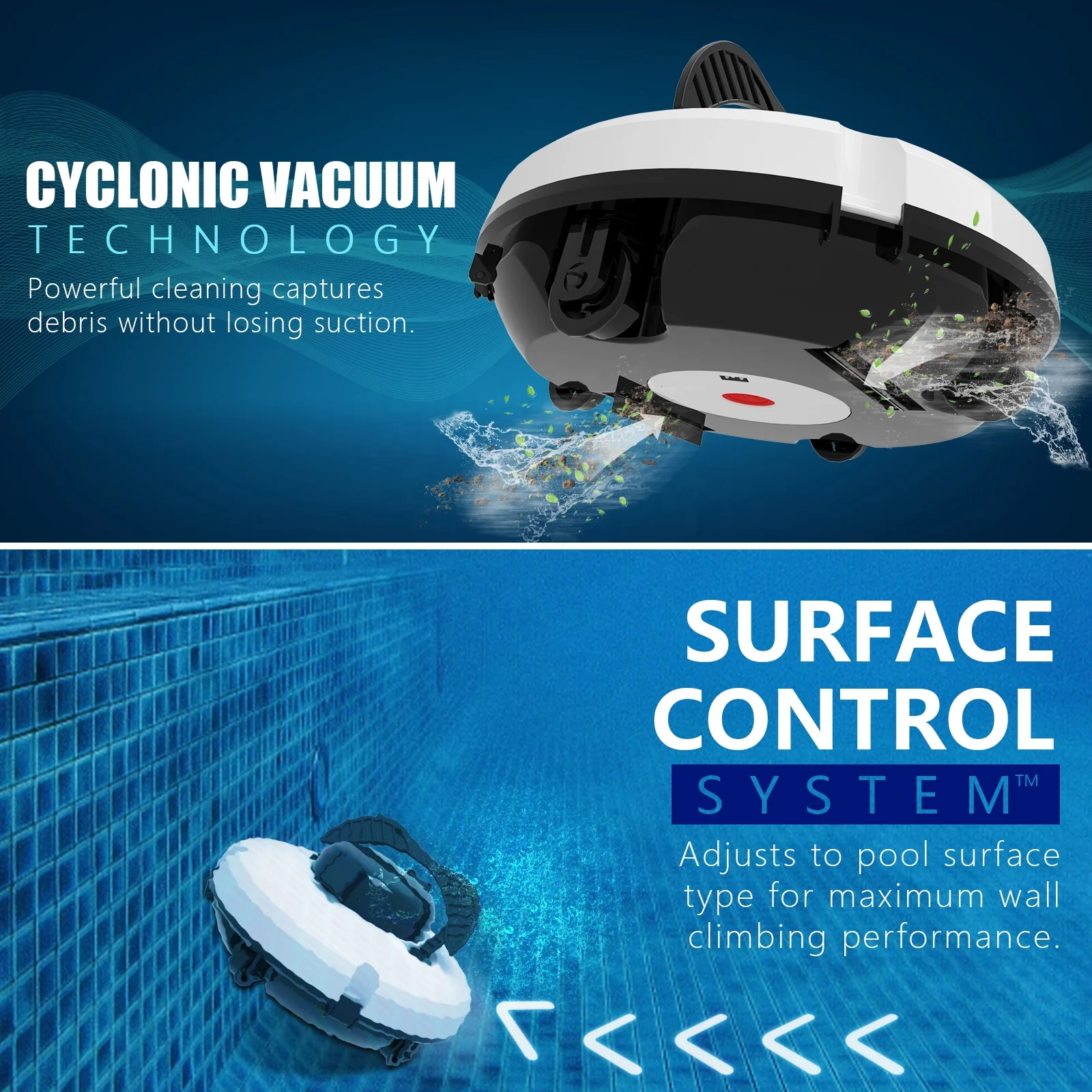 Hot new product Swimming pool cleaning robot rechargeable cordless robot pool cleaner Wireless robot vacuum cleaner
