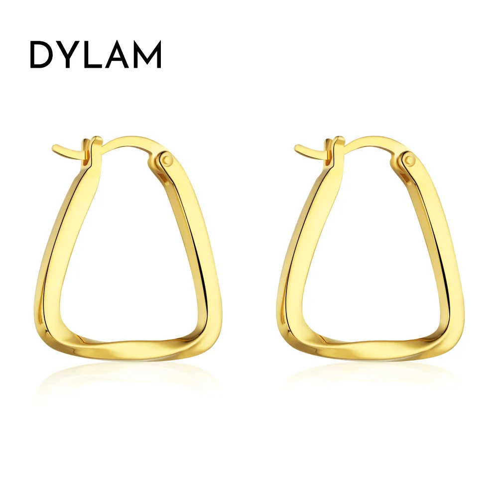 Minimalist Irregular U Shape Triangle Earing Design Earring 18K Gold Plated Trendy Jewelry Elegant Drop Huggie Earrings Women