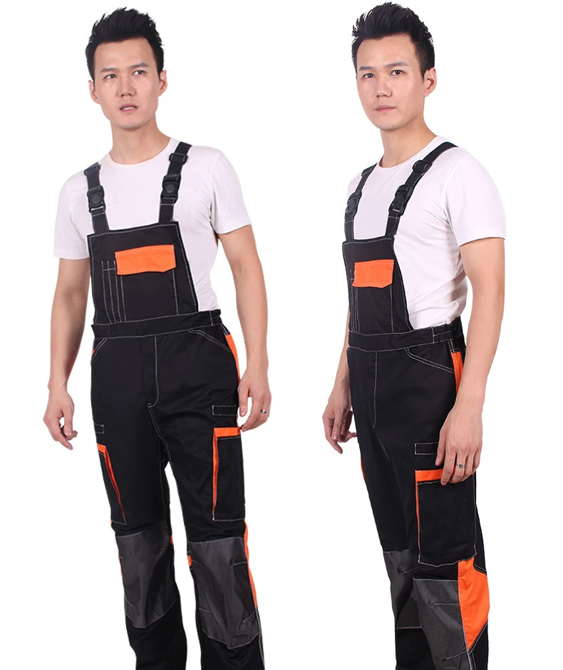 JL243 Auto repair spray paint coveralls overalls multi-pocket bib suspenders