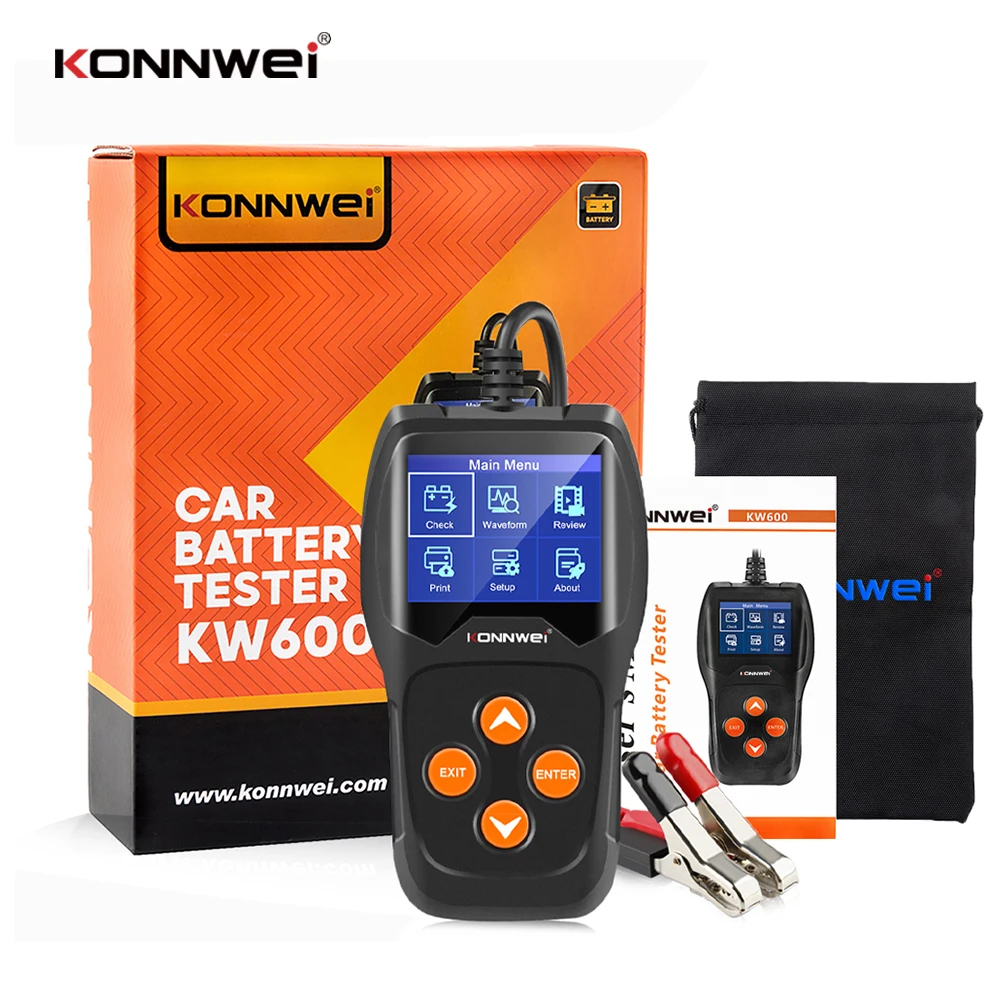 Konnwei 12v kw600 car battery tester for lead acid agm gel egb battery KONNWEI KW218 Auto Battery Tester