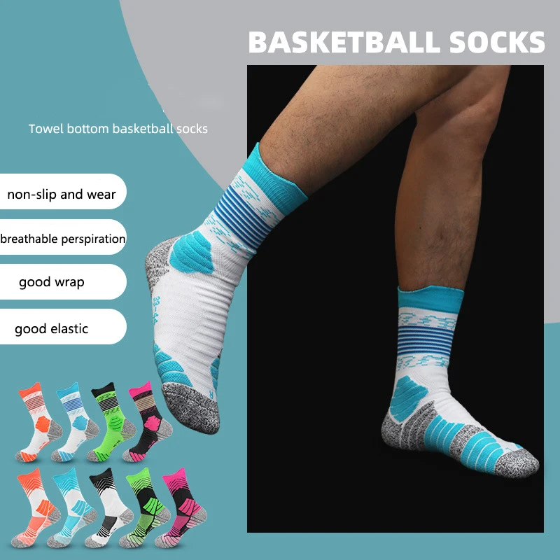 New Design High Quality Cotton Socks Towel Bottom Crew Basketball Men Sport Socks Gym Socks Custom Logo