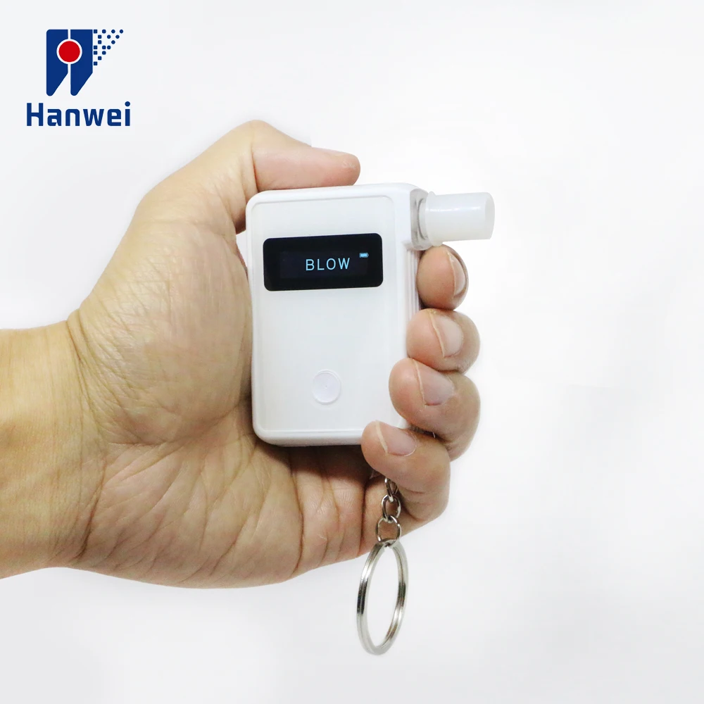 Factory Supply Price  AT800 Alcohol Tester LED Display Alcohol Breathalyzer APP Connect Key Chain Breathalyzer