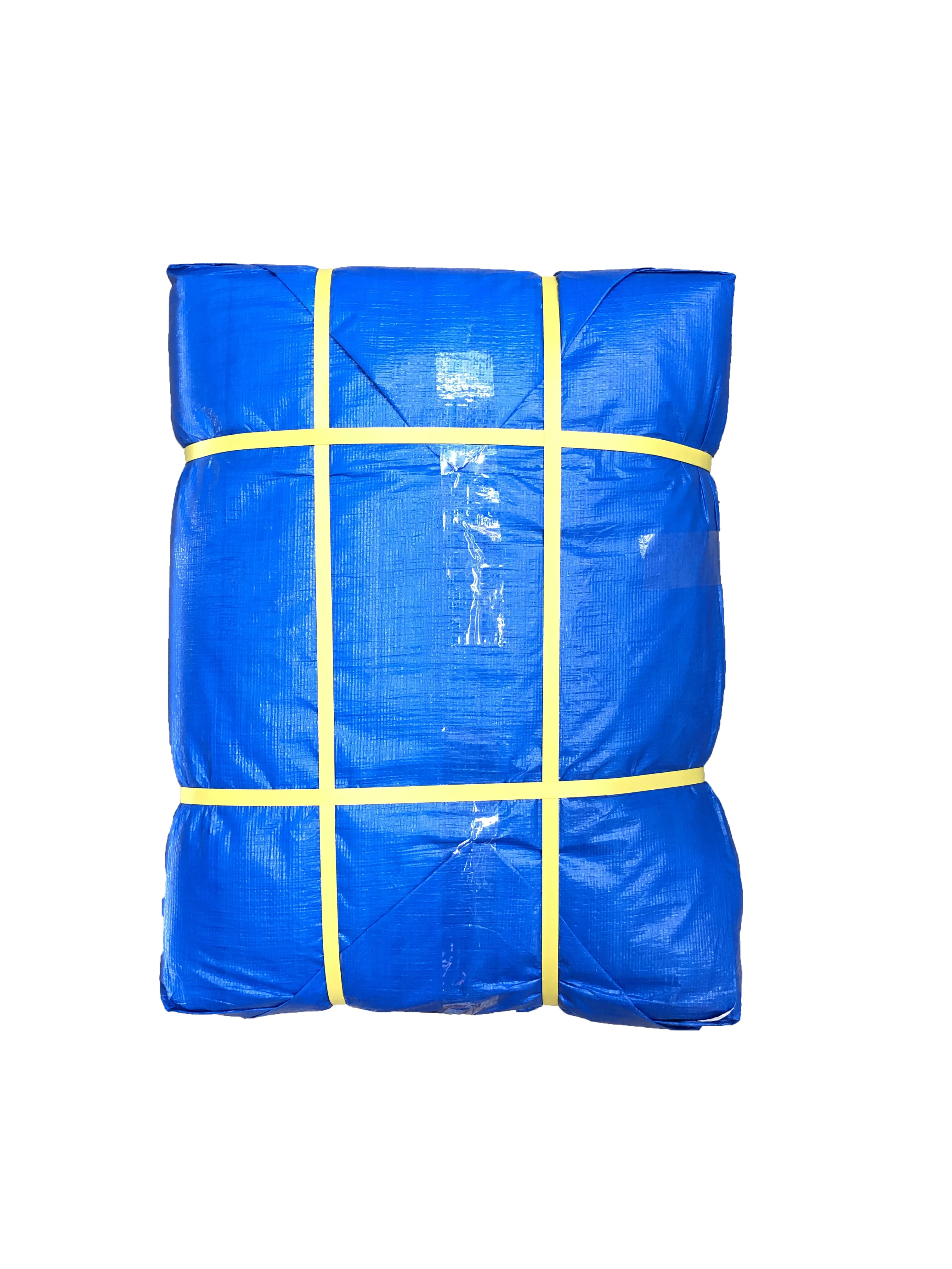 Blue/Orange Waterproof PE Plastic Tarpaulin Sheet in Piece Bales Packing