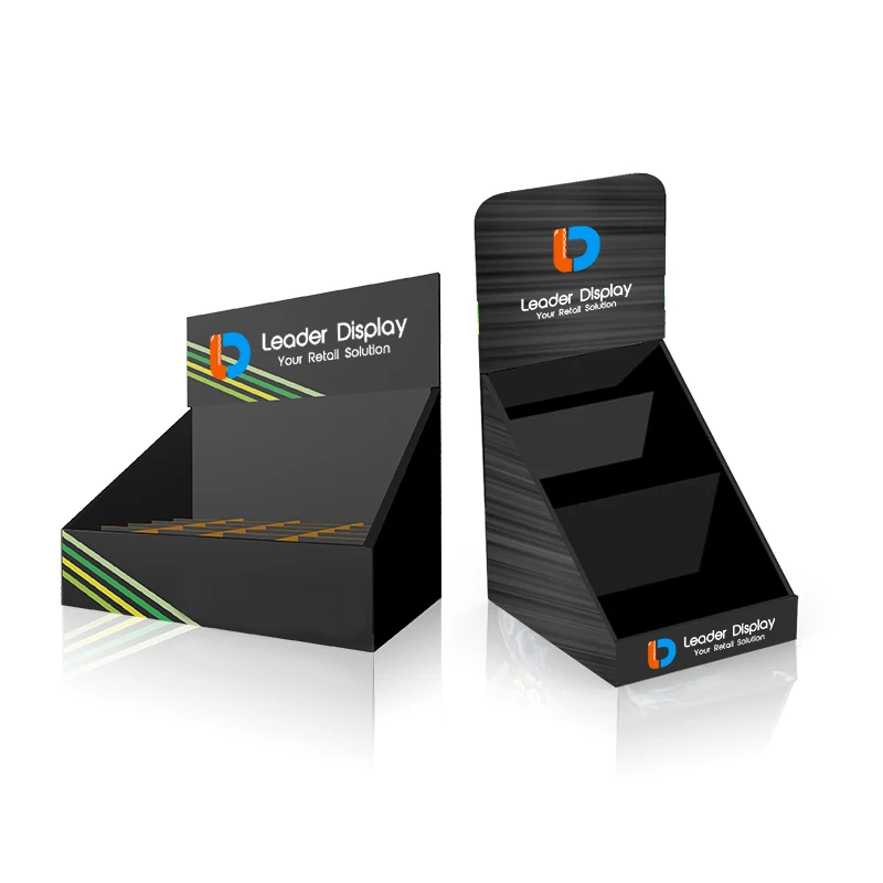 Professional OEM ODM Modern Customized Retail Store Black Cardboard Counter Display Boxes