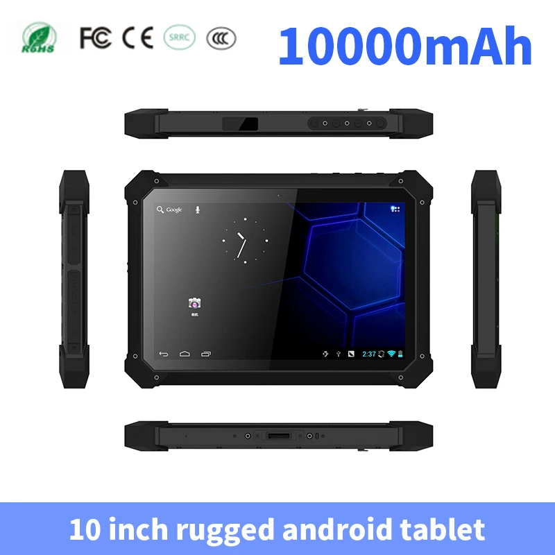 10 inch Rugged android Tablet With NFC RFID Fingerprint Reader ip67 Industrial Tablet pc Built in 2D Scanner