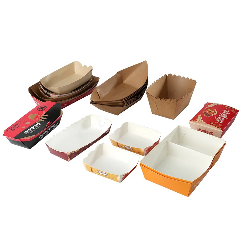 cheap small disposable takeaway food packing box custom mini mexican crispy corn taco holder burrito quedadilla packing