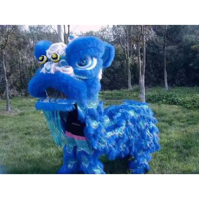 LWL004 Роскошный желтый модный костюм для танцев льва для традиционного китайского Нового года