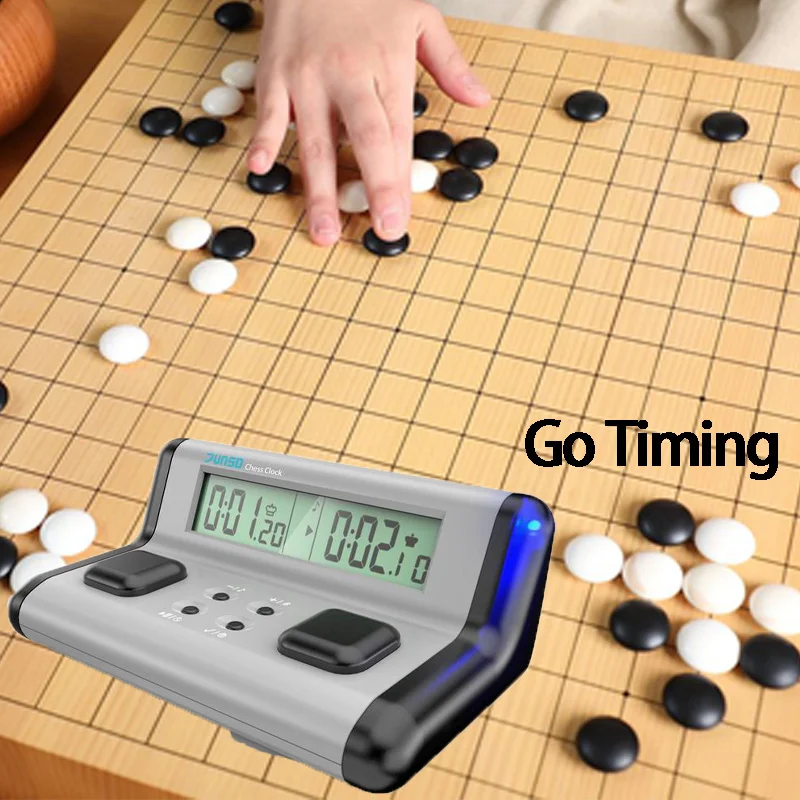 See-Saw Buttons Chess Clock with Speech Reading 15 Timing Rules Professional Digital Chess Timer Lightweight Competition Timer