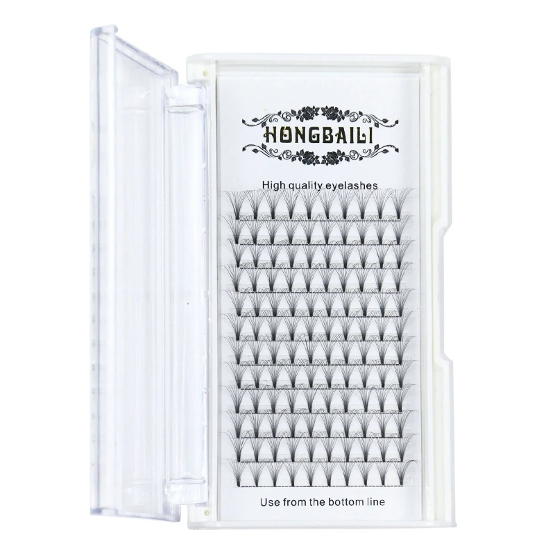 Chinese supplier wholesales High-grade fiber 10P Russian volume lashes individual eyelash extension kit