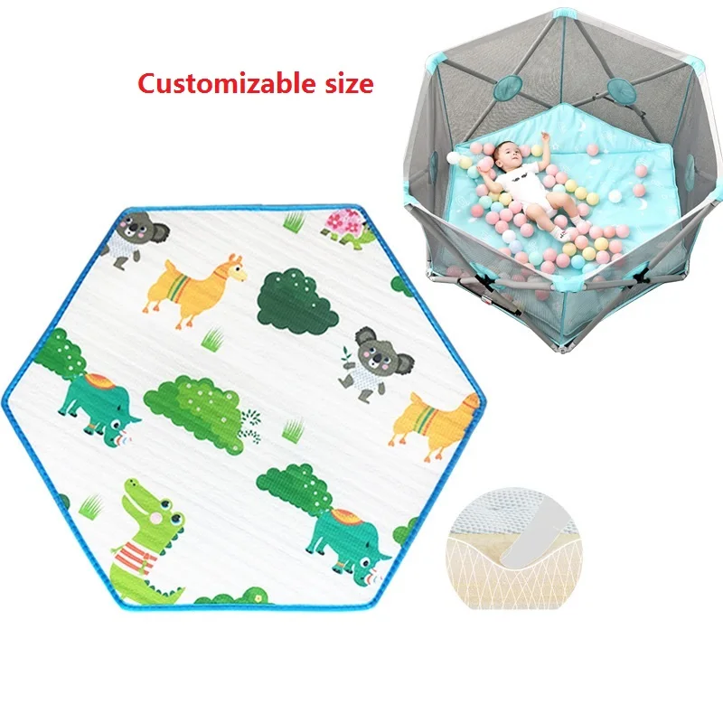 Children playpens round hexagonal baby crawling baby crawling mats ball pool mats customized baby play mat