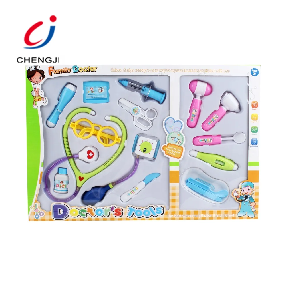 Educational plastic doctor play set kids medical kit toy play set