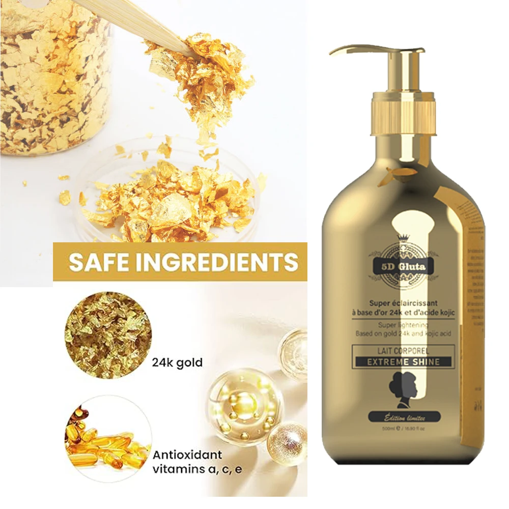 24K kojic acid super lightening in 7 days results body lotion BODY MILK EXTREME SHINE anti aging, smooth skin body milk