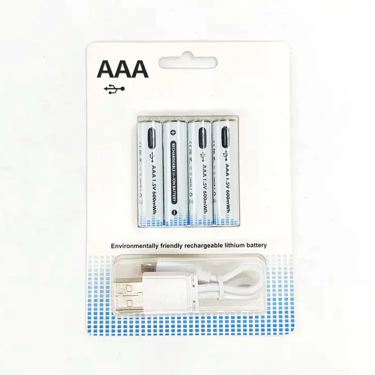 Triple New Micro Usb Rechargeable 3a Batteries Size AA AAA Environmental Lithium Ion Battery 1.5v 600mwh Power Tools NCM