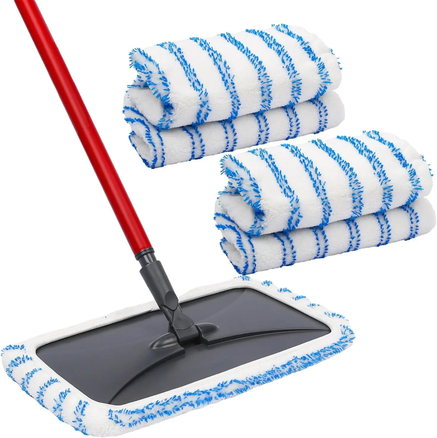 Reusable Fiber Cotton Mop Pads for 15x8 inch Mop Replacement Pads for Wet Dry Use,Deep Cleaning(Not Included Mop)