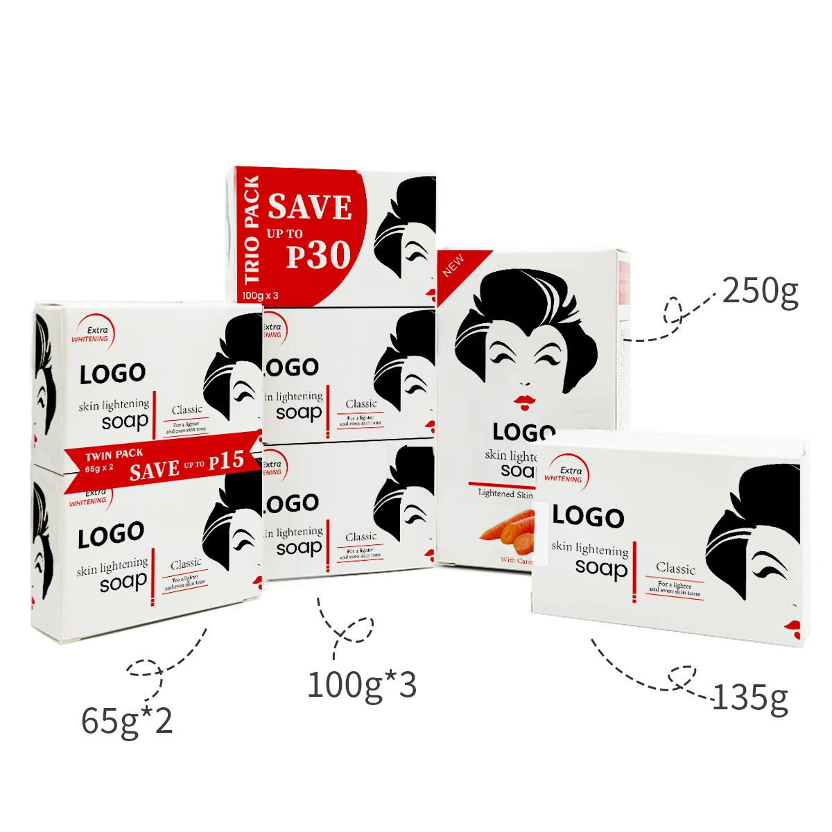 BestSelling Skin Care Series Original Powder Quality Skin Brightening Raw Material Whitening Soap For The Skin For Body and Face