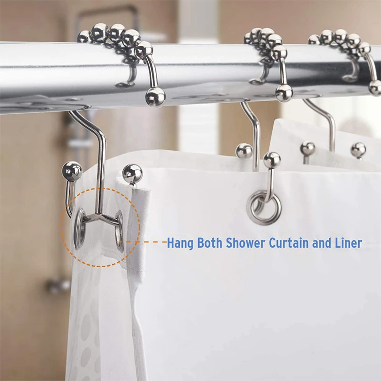 Wholesale Shower Curtain Hooks, Bathroom Curtain Hooks, Shower Curtain Hooks Double