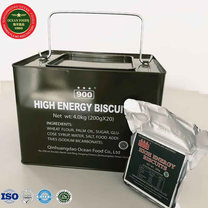  Mre упаковка пищевых продуктов для выживания крекеры быстрого восстановления сжатое Бисквитное печенье 900 OEM ODM соленый сладкий морской хлеб из Китая; Квадратный твердый евр