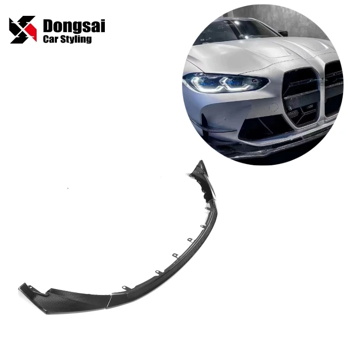 For BMW G80 M3 G82 G83 M4 Add CSL Style Dry Carbon Chin Lip Front Bumper Lip 2020+