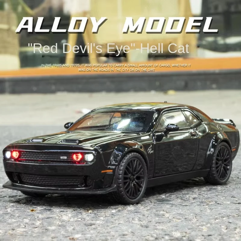 Custom logo SRT diecast 1:32 metal car shock absorber simulation sound and light pullback door open alloy car model