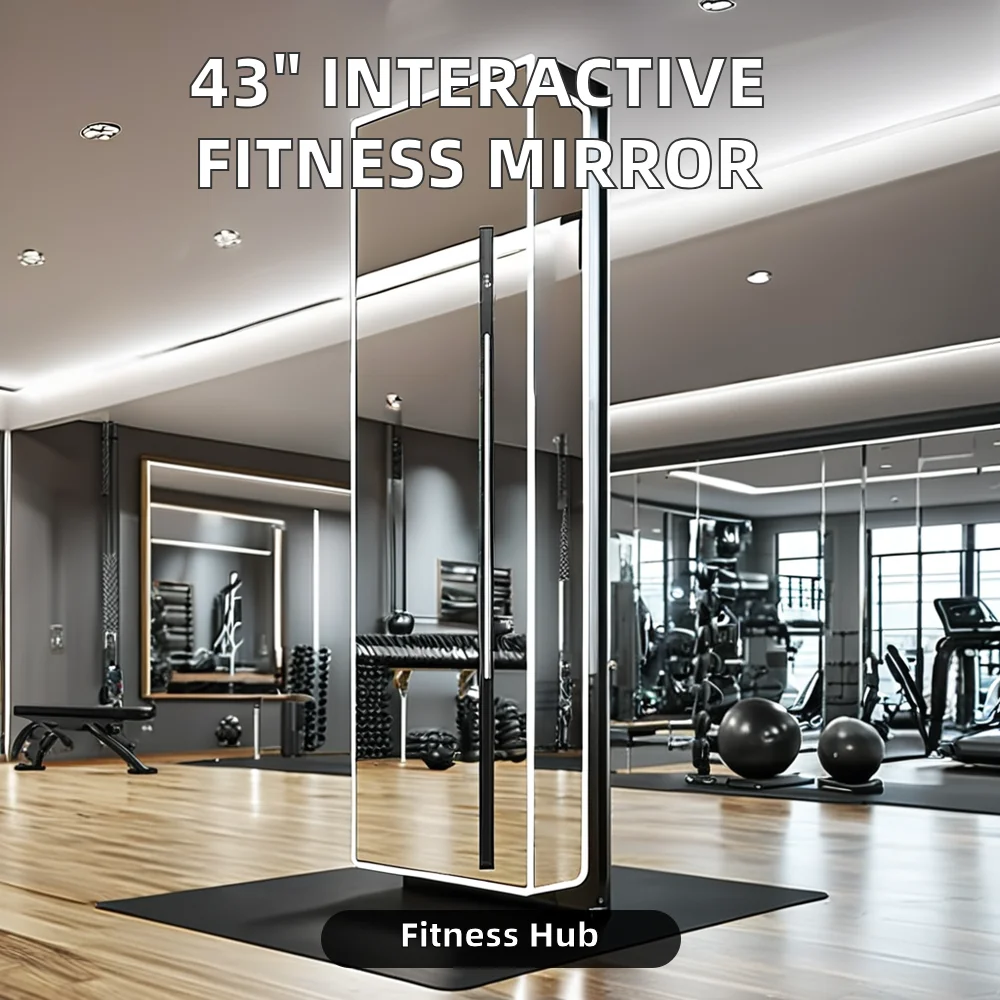 43-Inch Smart Digital Interactive Touch Screen Kiosk Touch Exercise Mirror for Fitness enthusiasts